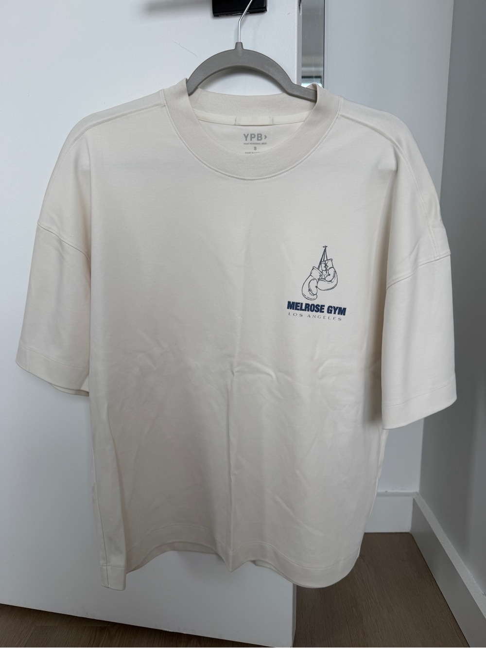 YPB Cream Short-Sleeve Athletic Shirt